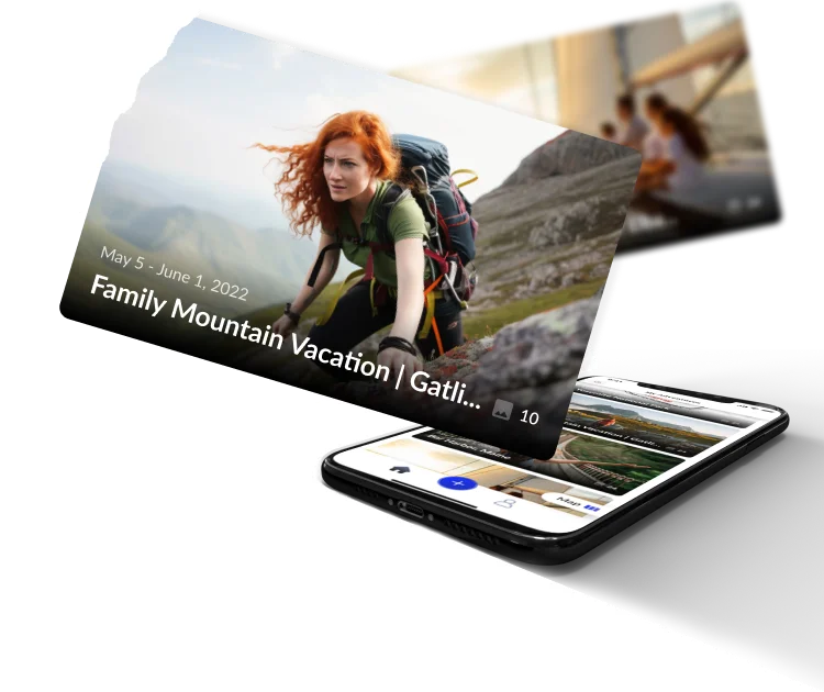 Adventure cards in the Wander Off app
